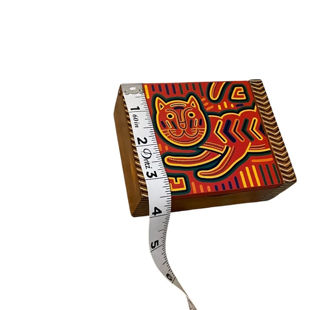 Vintage Hand Painted And‎ Crafted Keepsake Wooden Box